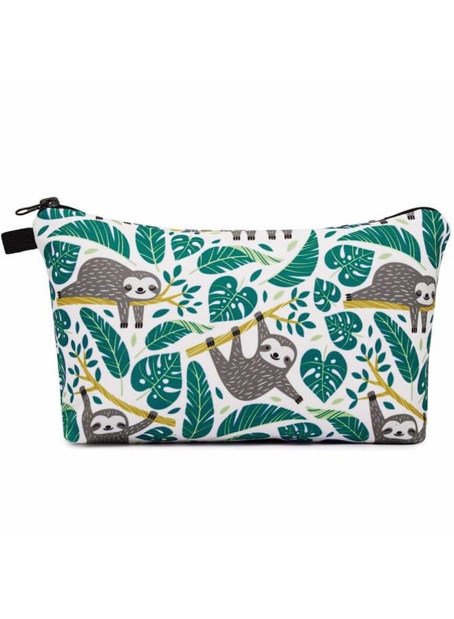 Cosmetic Bag for Women Makeup bag Organizer Small Mini Makeup Pouch for Purse Water Resistant Girls Gift (Sloths)