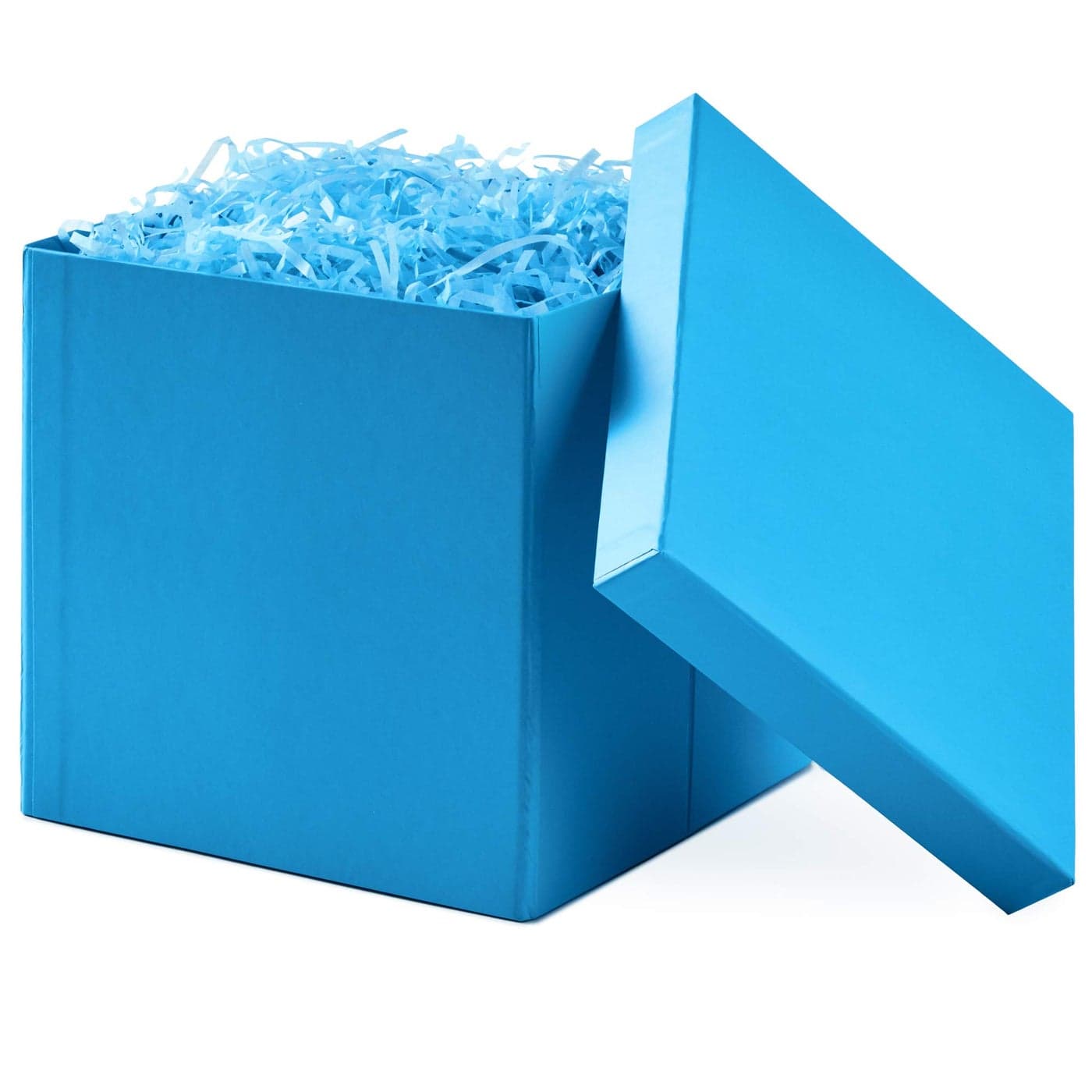 Hallmark Medium Gift Box with Lid and Shredded Paper Fill Turquoise Blue 7 inch Box for Birthdays Graduations Anniversaries Baby Showers All Occasion