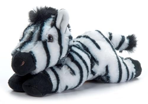 The Petting Zoo Zebra Stuffed Animal Plushie Gifts for Kids Scoopz Wildlife Animals Zebra Plush Toy 8 inches