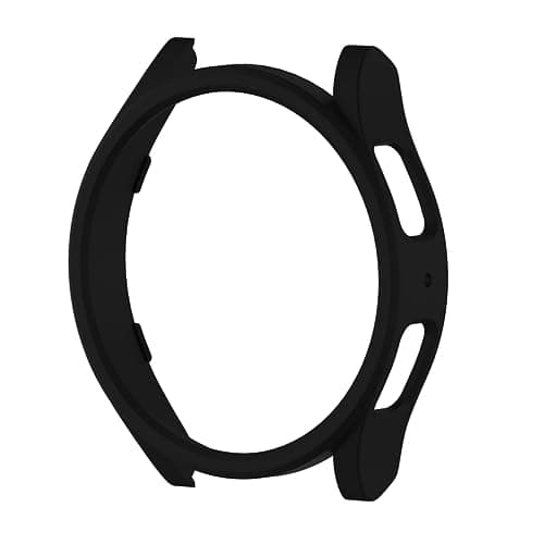 T TECLUSIVE Curved Protective Slim Bumper Case Cover Compatible for Galaxy Watch 7 44mm | Hard Shell Bumper Side Edge Protection Case for Galaxy Watch 7 (Black, 44mm)