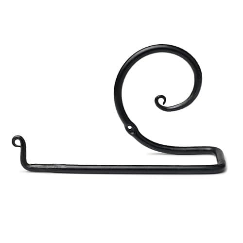 GoCraft Handmade Bathroom Toilet Paper Holder – Wall-Mounted Wrought Iron Forged Metal Dispenser, Rustic Bathroom Storage, Durable and Stylish Lavatory Accessory for Home Bathroom Decor