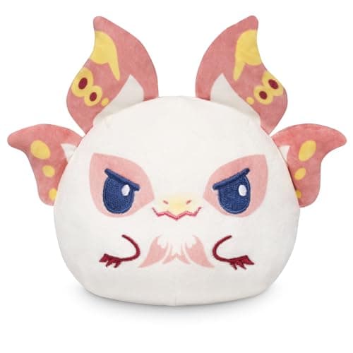 TeeTurtle Reversible Capcom Mizutsune Plushie 4Inch White and Blue TwoSided Flip Plush Toy with Embroidered Details Cute Mini Collectible Plush for Kids Teens and Adults