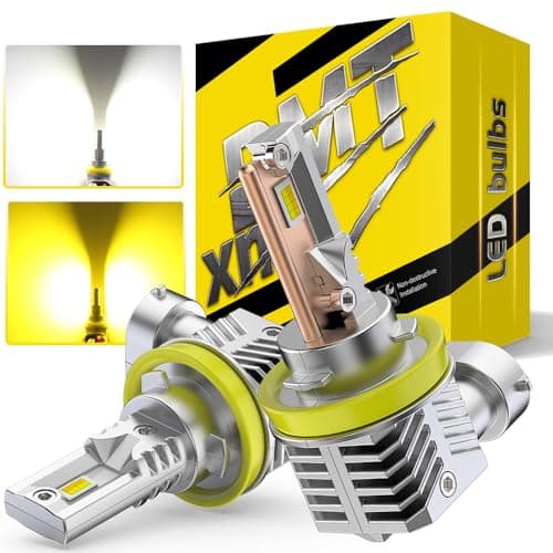 BMT xms H11 H8 H16 Fog Light - Switchback 6500K White/3000K Amber Yellow - Dual Color White Yellow Driving Fog Lights, Pack of 2