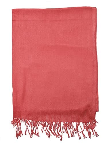 Soophen Pashmina Scarf Beautiful Solid Colors - Peach