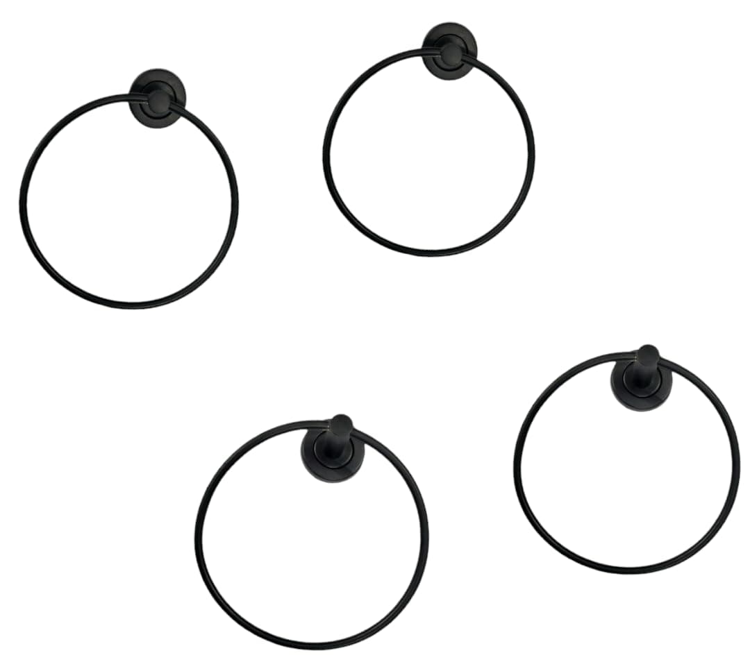 nooks Stainless Steel Chrome Towel Rack for BathroomTowel StandTower HolderTowel Hanger Back Ring Pack of 4