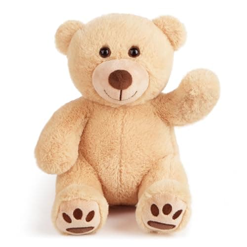 LotFancy Teddy Bear Stuffed Animal, 8 inch Brown Teddy Bear Plush Toy, Soft Plush Gifts for Kids Baby Toddlers on Baby Shower, Easter Decorations