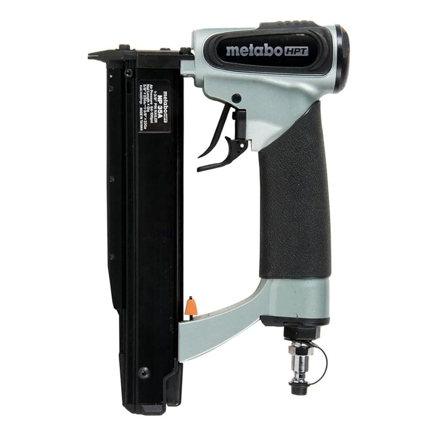 Metabo HPT Pin Nailer ProPreferred Pneumatic Power Nailers for Cabinets Trim and Crafting Makes Invisible Holes Lightweight 20 lbs Tool 23 Gauge 58 to 138 Headless Micro Pins NP35A