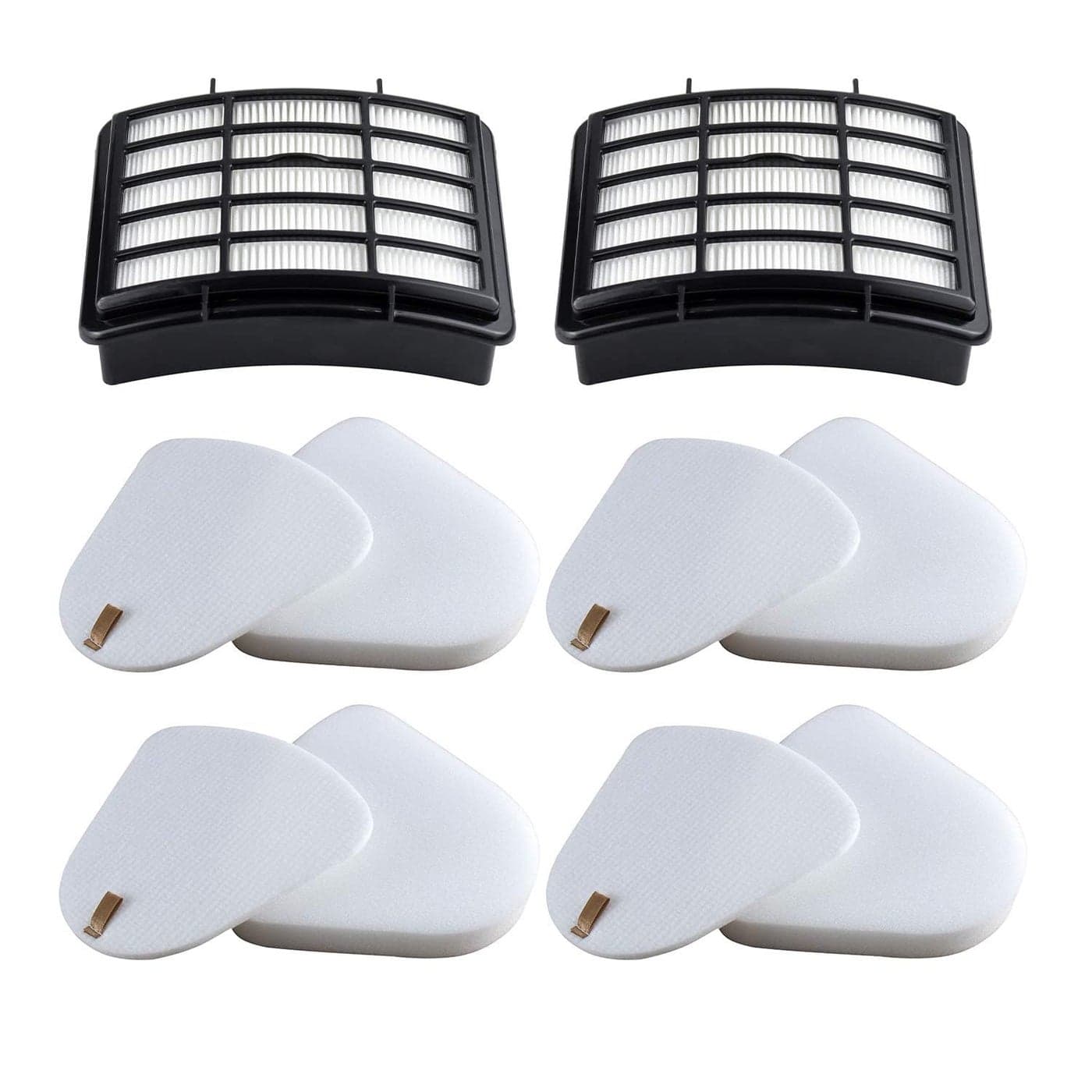 Funmit 2 HEPA 4 Foam Felt Filters Compatible with Shark Navigator LiftAway Deluex NV350 NV351 NV352 NV355 NV356E NV357 NV360 NV370 NV391 UV440 UV490 UV540 Part XFF350 XHF350