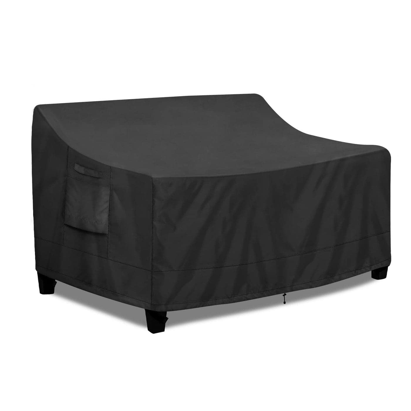 PureFit Outdoor Couch Cover Waterproof Patio Sofa Furniture Covers 2Seater Outdoor Loveseat Cover with Air Vent and Handles 60W x 35D x 35H Inches Black