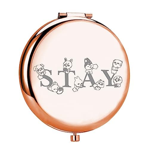 MYOSPARK K-POP Group Gift Stay Fandom Compact Makeup Mirror K-POP Music Lover Merchandise for K-POP Fans (Stay Mirror)