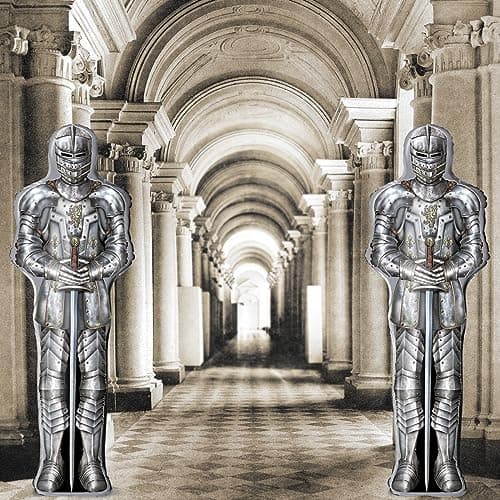 Lidmada Knight Party Balloons Medieval Castle Decorations Supplies Aluminium Foil Balloons for Medieval Dragon Themed Birthday Party Halloween Pack of 2