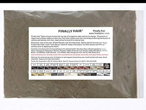 Finally Hair Building Fiber Refill 100 Grams Light Medium Brown Hair Loss Concealer by Finally Hair (Light Medium Brown - our lightest brown shade)