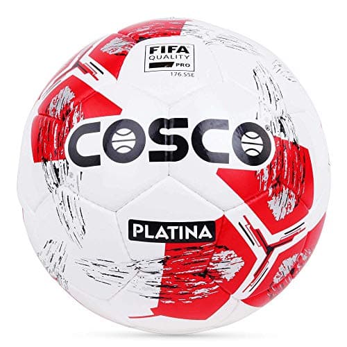 Cosco Platina FIFA Qualtiy Pro Football/Size 5 / (White/Red)/ Made in India
