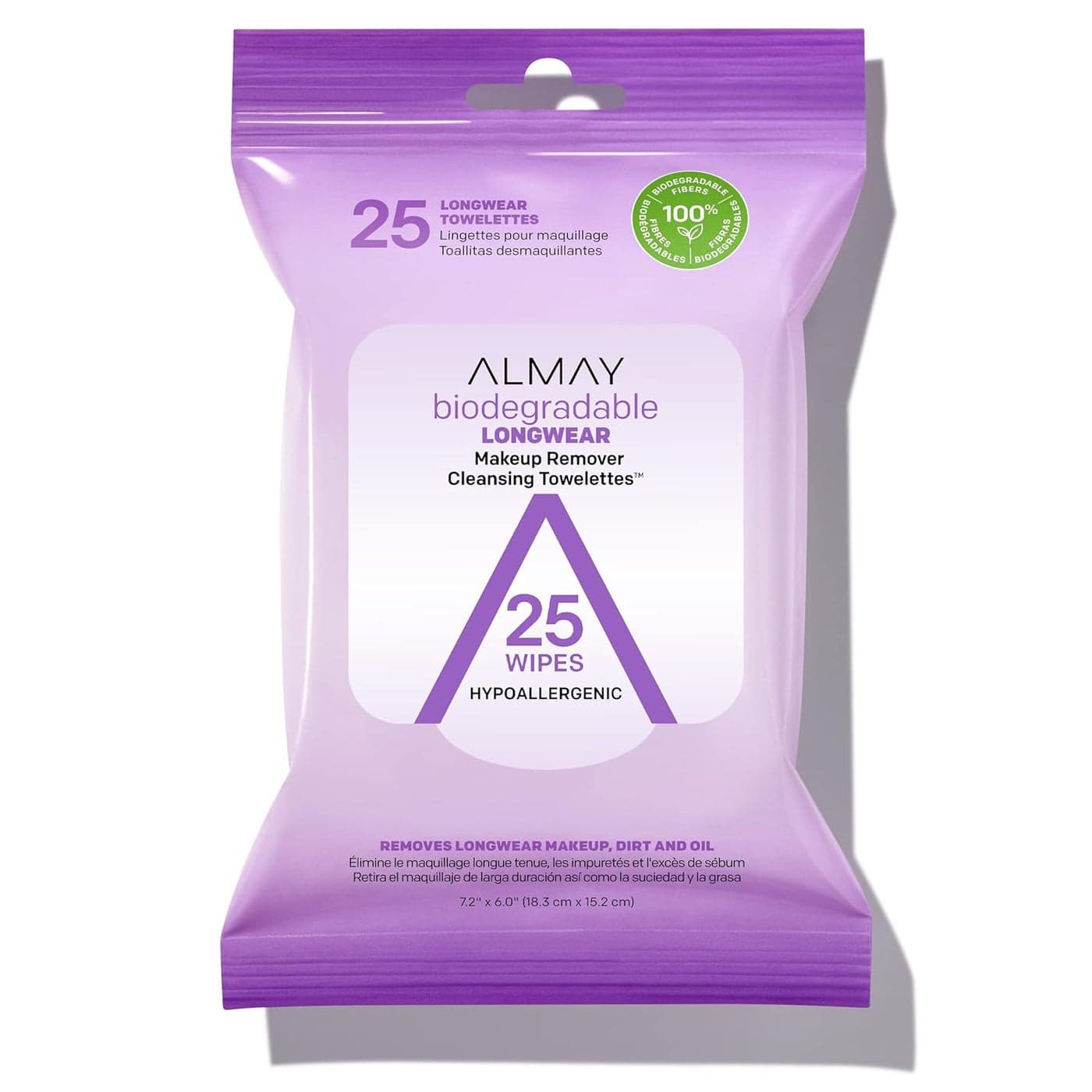 Almay Face Makeup Remover Wipes Longwear Waterproof Hypoallergenic Fragrance Free Dermatologist Ophthalmologist Tested 25 Count Pack of 1