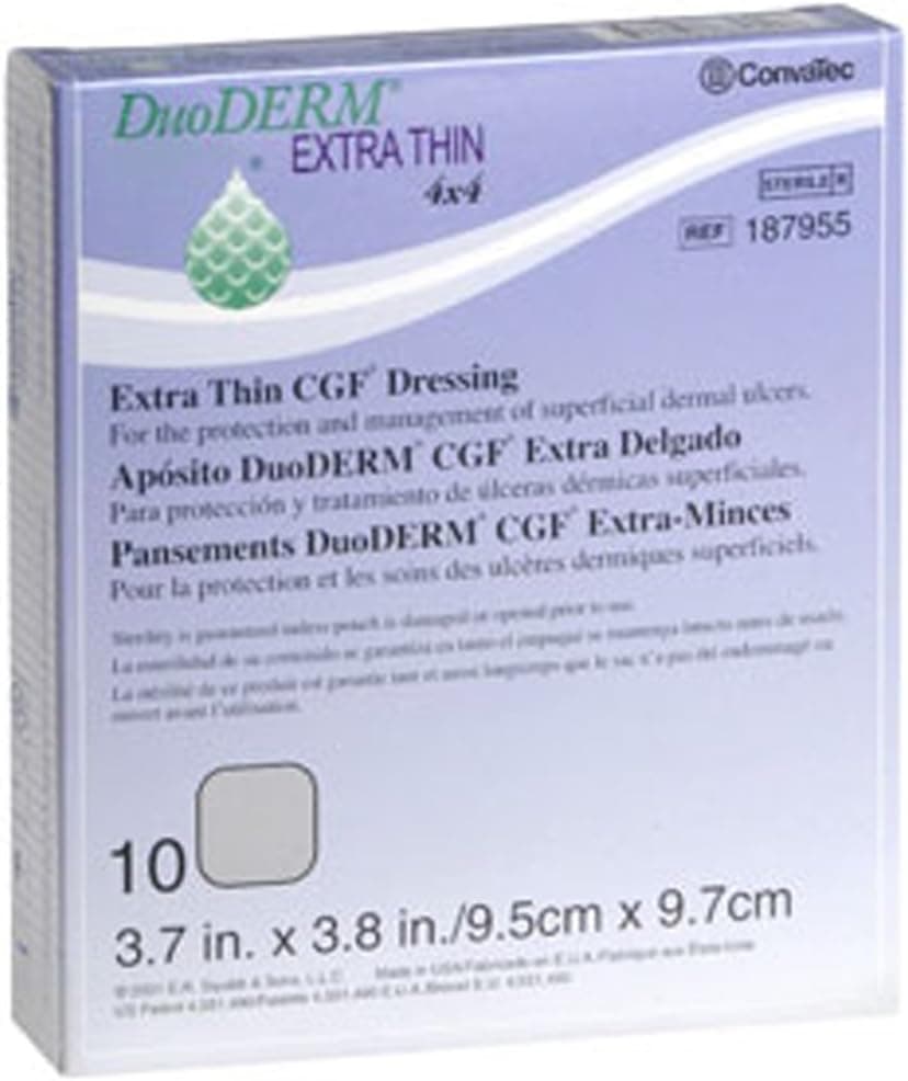 DUODERM Duoderm cgf extra thin dressing, 4" x 4", 10 Count