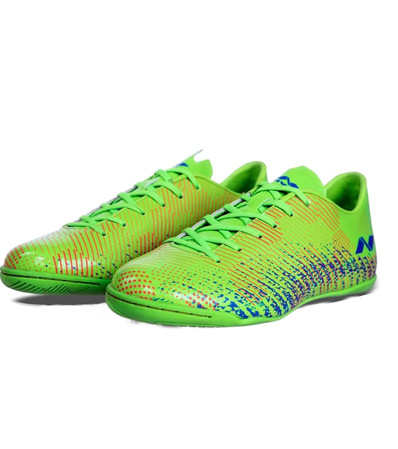 Nivia Encounter 9.0 Futsal Shoes, Neon Green-Blue UK-9