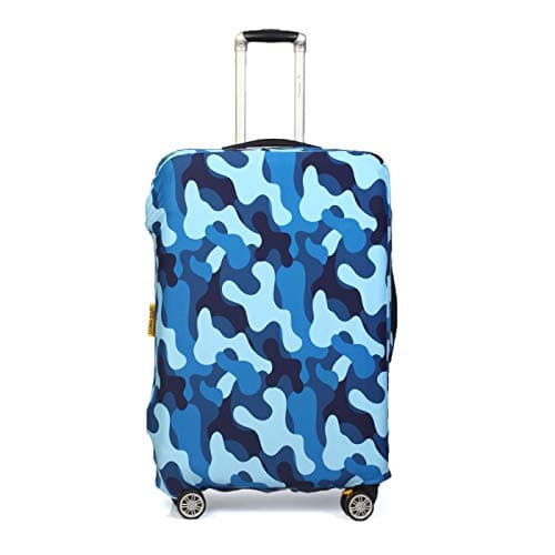 ORKA TRAVEL Como Blue Theme Digital Printed Spandex Stretchable Fabric Luggage Protector Cover only (Large 28-30 inch) (Suitcase Bag Not Included in This Product)