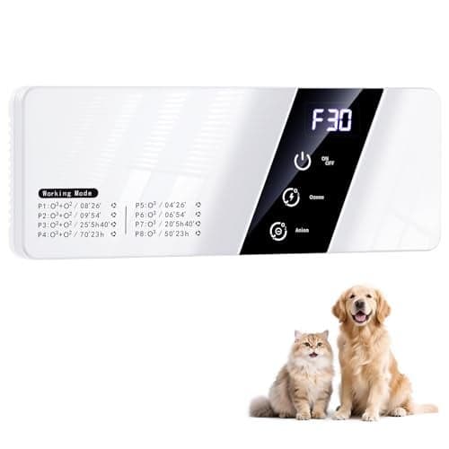 13 Modes Ozone Odor Eliminator for Strong Odor 99% Cat Litter Deodorizer Poof Odor Eliminator for Dogs, Negative Ion Air Purifier for Pets,Smoking, Painting, Kitchen,Toilet,Bedroom