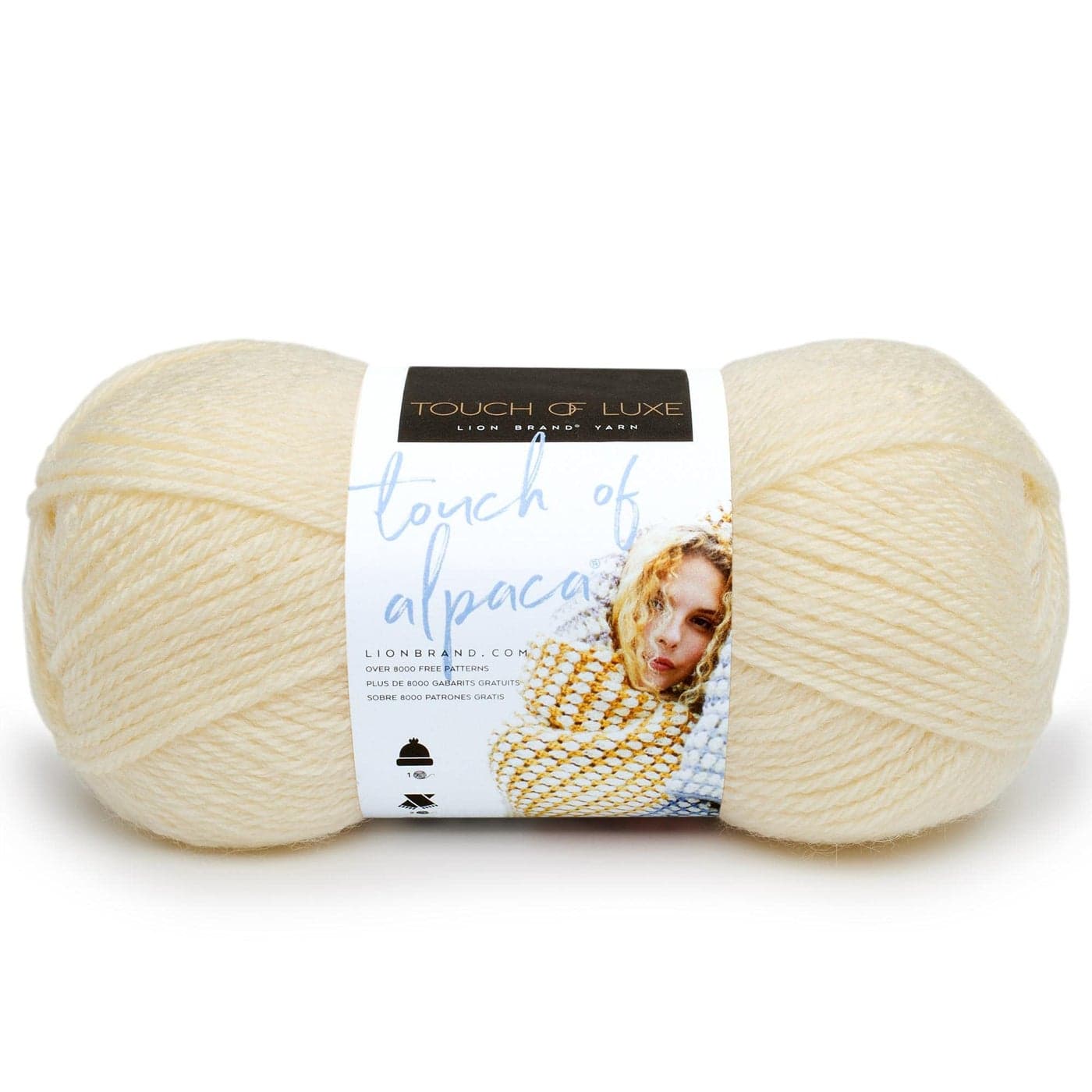Lion Brand Yarn 1 Skein Touch of Alpaca Yarn Cream