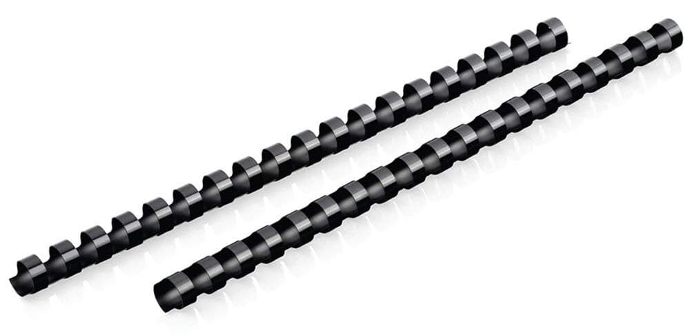 Mead CombBind Binding SpinesSpiralsCoilsCombs 12 85 Sheet Capacity Black 125 Pack 4000134