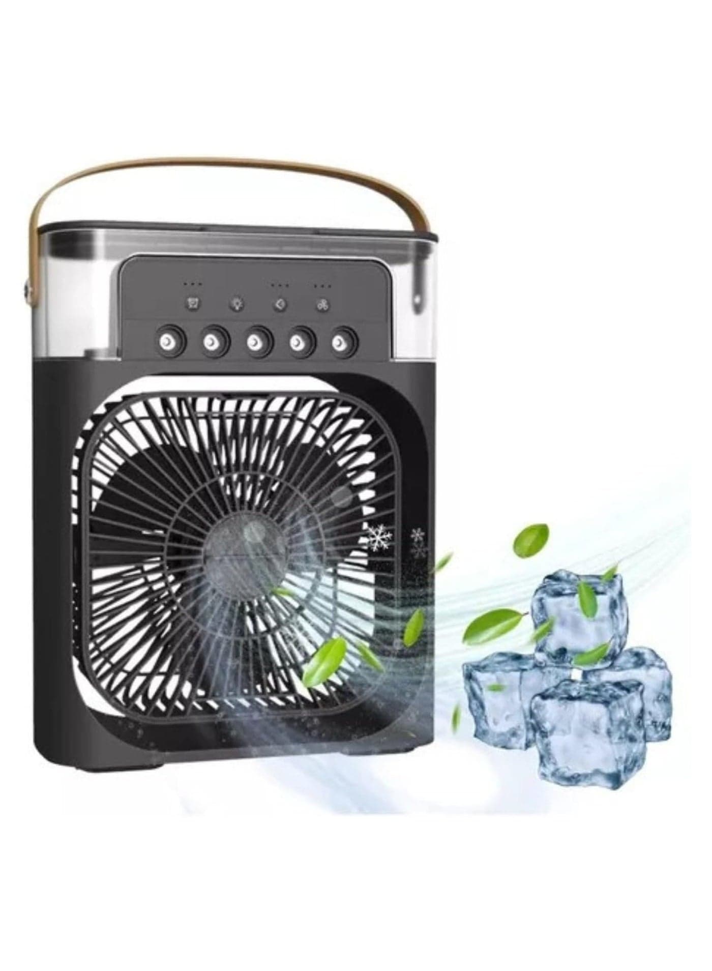 1PCS Portable Air Conditioner Fan Mini Evaporative Air Cooler with 7 Colors LED Light 1/2/3 H Timer 3 Wind Speeds and 3 Spray Modes for Office Home Dorm Travel