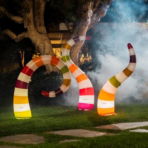 FUNBOY Giant Inflatable LightUp Yard Snake Scary Halloween Dcor IndoorOutdoor 3 Pack