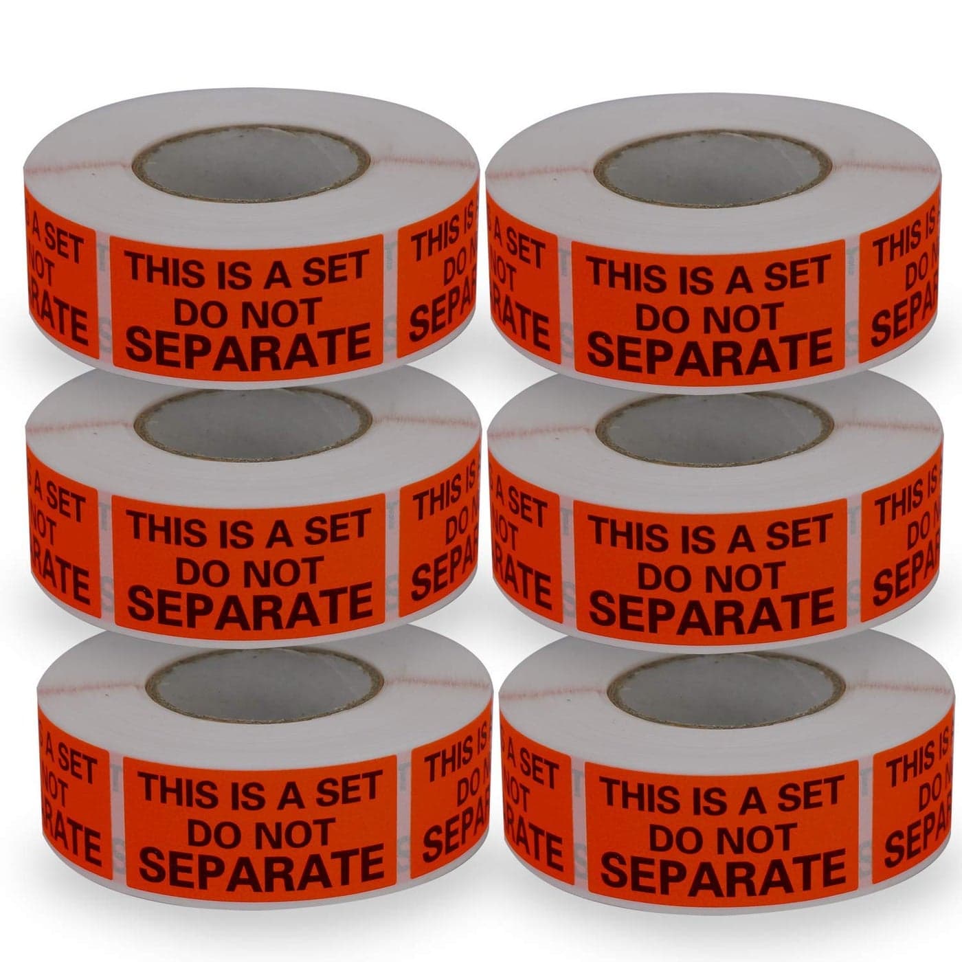 6 Rolls3000 LabelsThis is a Set Do Not SeparateFluorescent Red Packing Labels1 x 2