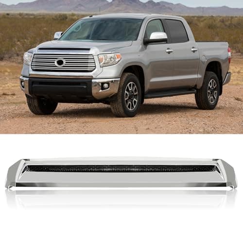 TULMTT Front Upper Hood Bulge Molding Grille Trim Compatible with 20142021 Toyota Tundra Hood Scoop Grill Trim Hood Molding Replacement for 761800C030 Chrome