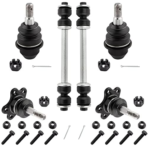 BOXI 6pcs Front Lower & Upper Ball Joints Sway Bar Fit for Chevrolet K1500 Suburban K2500 Tahoe 1995-2000/for GMC K1500 Suburban K2500 Yukon 1995-2000 | K6477 K6292 K6428