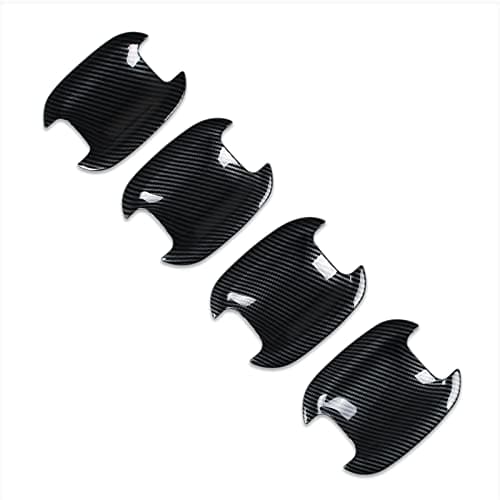 Beautost Fit for Ford 2021 2022 2023 2024 2025 Bronco Sport Door Bowl Handle Cover Trims Carbon Fiber Black