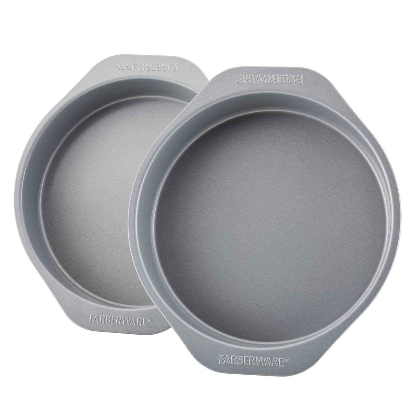Farberware GoldenBake Bakeware Nonstick Baking PansCake Pan Set Round Insulated Two 8Inch Gray