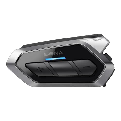 Sena 50R 3Button Motorcycle Bluetooth Headset wSound by Harman Kardon Integrated Mesh Intercom System Premium Microphone Speakers