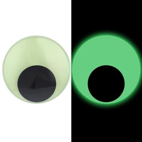 2 Pcs 7 Inch Glowing Googly Eyes Self Adhesive Luminous Giant Wiggle Eyes Large Googly Eyes Giant Googly Eyes Eye Stickers Glowing Eyes Googly Eyes Self Adhesive for Halloween Decoration Stickers