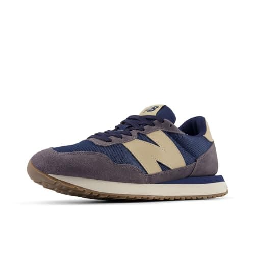 New Balance Men's 237 V1 Sneaker, Navy/Beige, 4