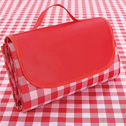 LRUUIDDE Extra Large Picnic Blanket Beach Blankets Outdoor Foldable Waterproof Sand Mat for Beach Camping Hiking Travel Family Concerts Grass Park Music Festival Lawn Mats Red 80x60inch