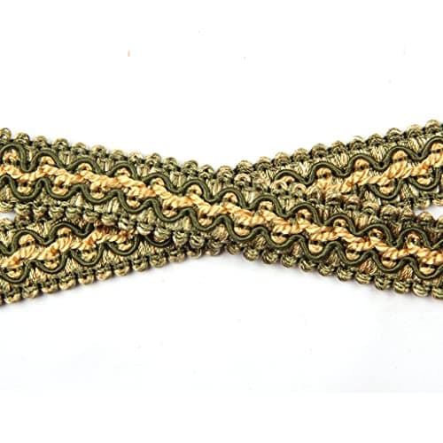 BEL AVENIR Braid Trim 078 inch 68 Yards Gimp Basic Fringe Trim Fabric Sewing Polyester Handcraft DIY Crafts Woven Boho Costume Home Decorative Green
