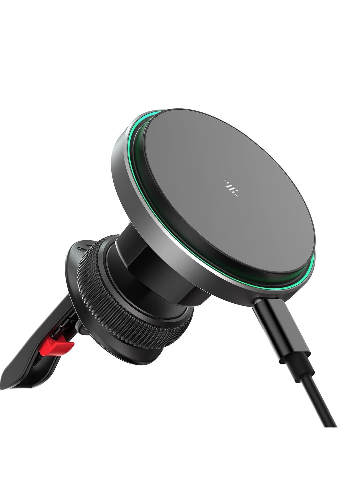 Magnetic Wireless Car Charger with Cooling Fan Magnets Automatically Aligns The Phone Compatible car Mount iPhone 13 12 Series Phones and Cases