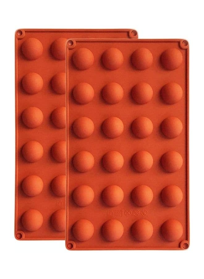 Mini Half Round Ball Chocolate Mold B81 Red
