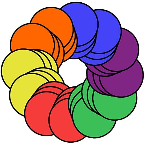 Mototo 36 Pieces Foldable Flying Disc Fans with Bag Folding Pocket Toy Set for Kids Fun Birthday Party Favors Summer Outdoor Activity Game Halloween Christmas 6 Colors Colorful 1