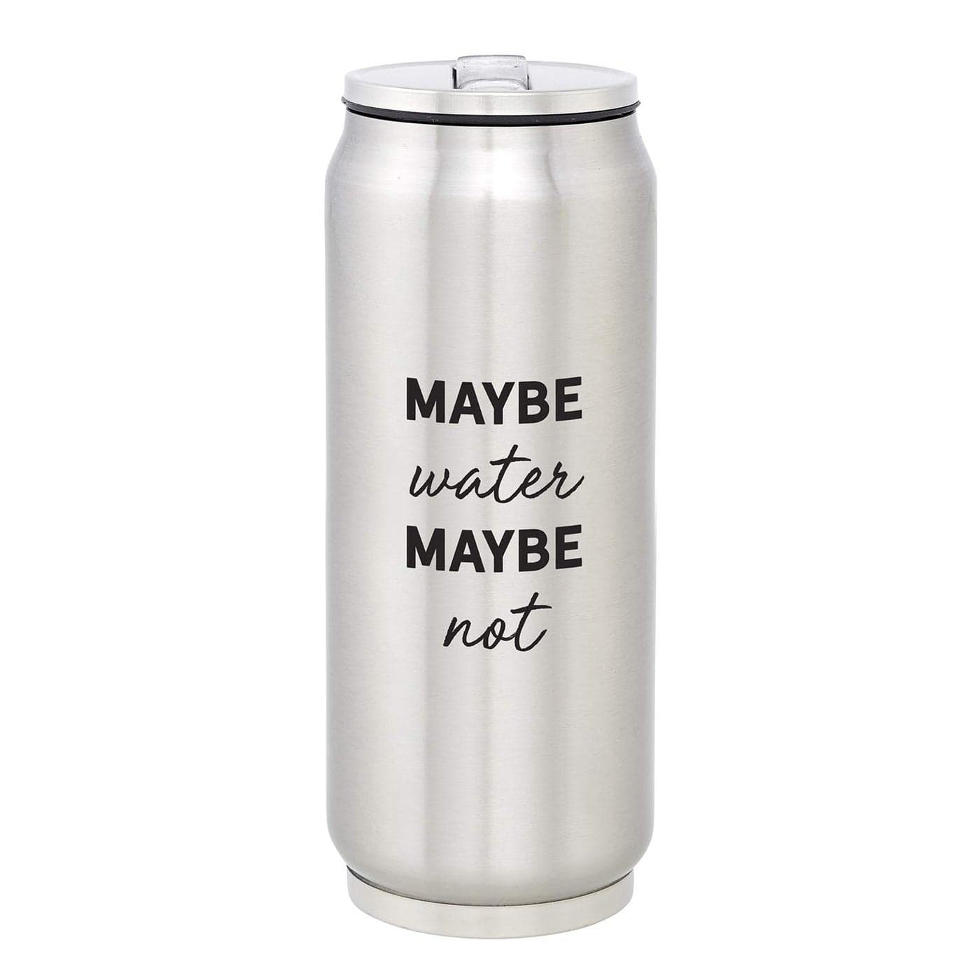 Santa Barbara Design Studio SIPS Drinkware StainlessSteel Insulated Can Tumbler with Lid and Collapsible Straw 12Ounce Maybe Water
