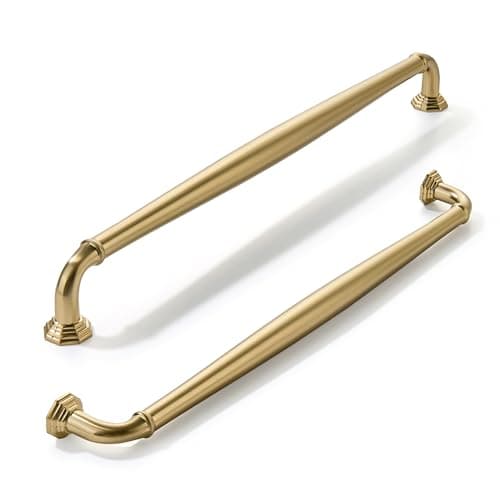 khtumeware 10 Pack 8 Inch(203mm) Champagne Bronze Heavy Duty Solid Cabinet Pulls Satin Brass Cabinet Handles Heavy Duty Solid Cabinet Hardware for Cupboard Drawer Pulls Dresser Handle