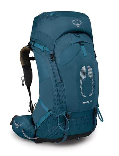 Osprey Atmos AG 50L Mens Backpacking Backpack Venturi Blue SM