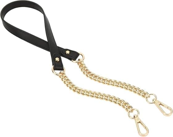 VIGHNESHWAR TRADERS Metal Plus Synthetic Leather Purse Chain Strap Length for Shoulder Cross Body Sling Purse Handbag Clutch ReplacementGOLD 354 inch
