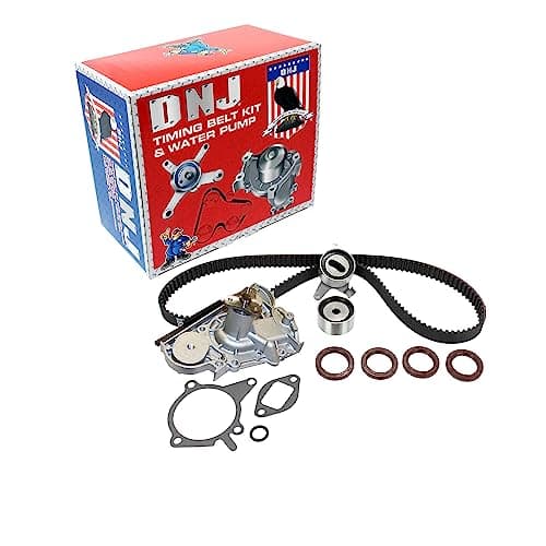 DNJ TBK490AWP Timing Belt Kit with Water Pump for 1990-1996 Ford, Mazda, Mercury Capri, Escort, Miata 1.6L-1.8L L4 16V DOHC 1598cc