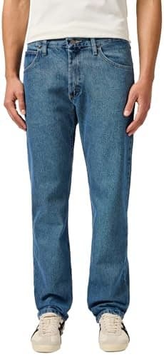 Classic 5-pocket Regular Fit Cotton Jean, Stonewash Mid, 35W x 30L