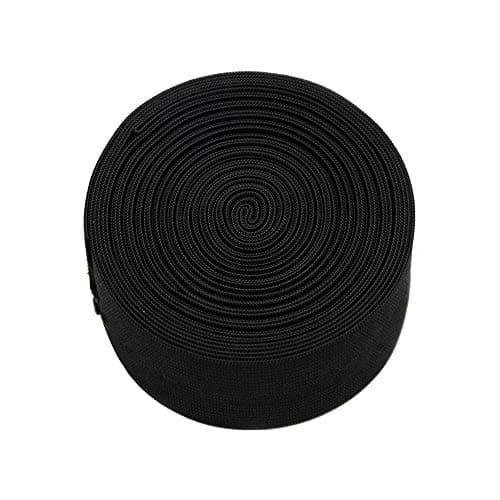 Black Elastic Band for Sewing Knitting High Elasticity Elastic Spool for Wigs, Waistband, Craft DIY Projects (1.4 inch X 5.5 Yard)