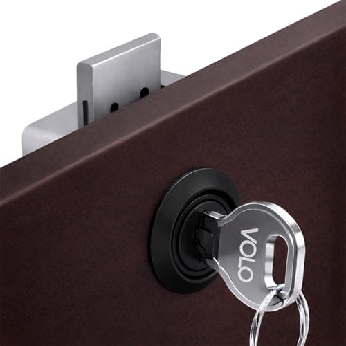 VOLO Furniture Cupboard Lock 20mm – Black Matt Drawer & Cabinet Lock with Key, Secure Almirah Lock for Home & Office Furniture