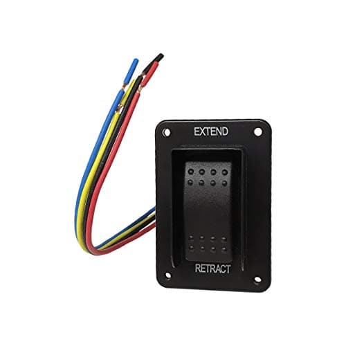 Lippert Replacement Power Stabilizer Extend/Retract Switch with Rocker Style Operation, IP66-Rated Waterproof Assembly (Installation Hardware Not Included) - 387874
