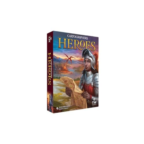 Thunderworks Games - Cartographers Heroes | Standalone Expansion and Core Game | Award-Winning Game of Fantasy Map Drawing | A Roll Player Tale | Strategy Board Game | Flip and Write | Ages 10+