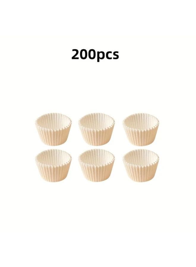 Small Paper Cups 200pcs Disposable Baking Muffin Cake Mats For Kitchen Events